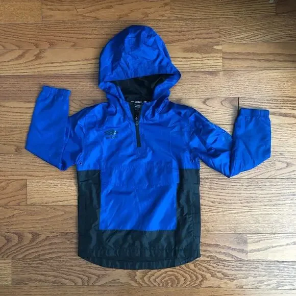 Umbro Youth Woven 1/4 Zip Pullover Performance Hooded Jacket Boy’s Size S (6/7) - Picture 10 of 10